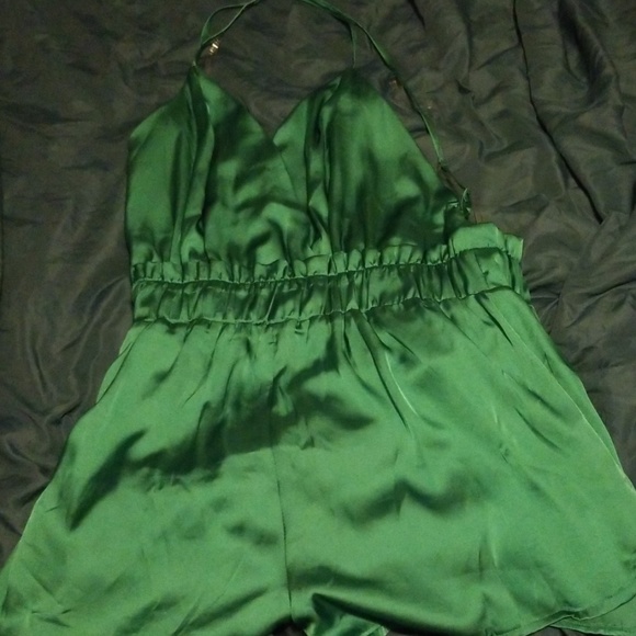 Fashion Nova Pants - Satin Romper